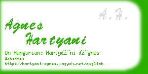 agnes hartyani business card